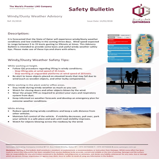 Windy / Dusty Weather Advisory