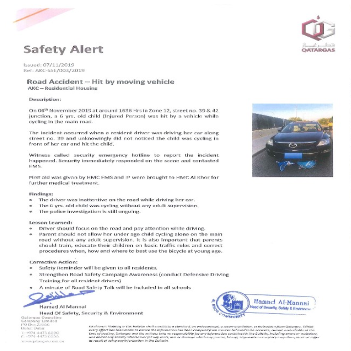 Safety Alert: Road Accident - Hit by Moving Vehicle