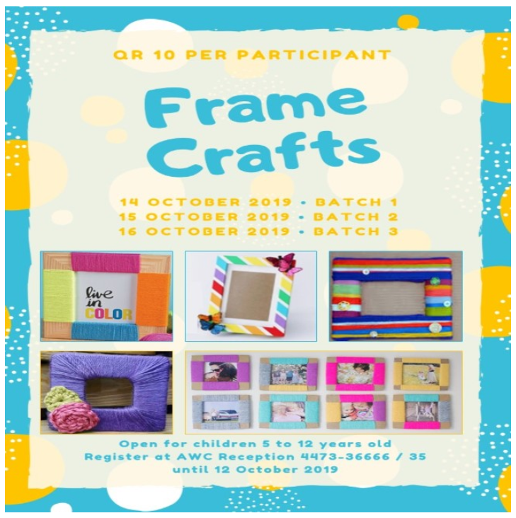 Library Activity: Frame Crafts