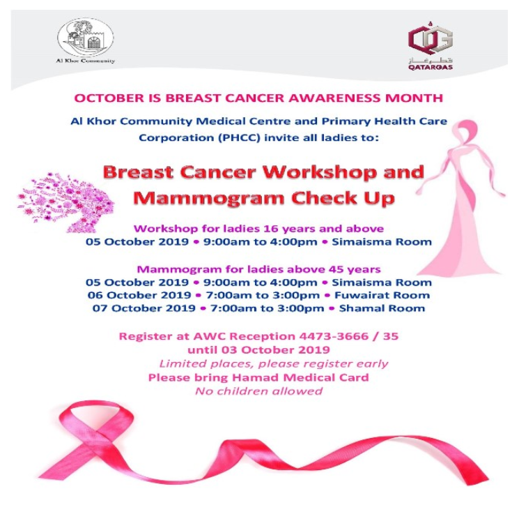 Breast Cancer Workshop and Mammogram Check-up 2019