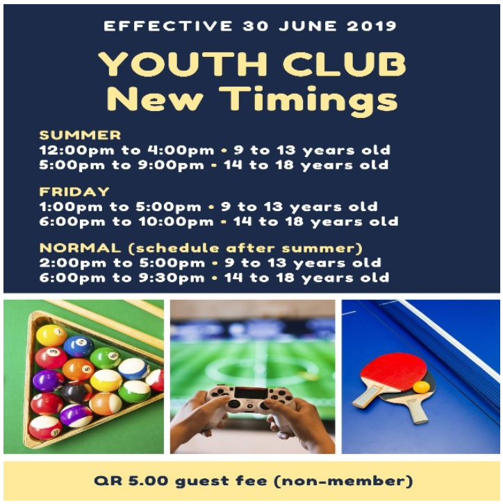 Youth Club New Timings