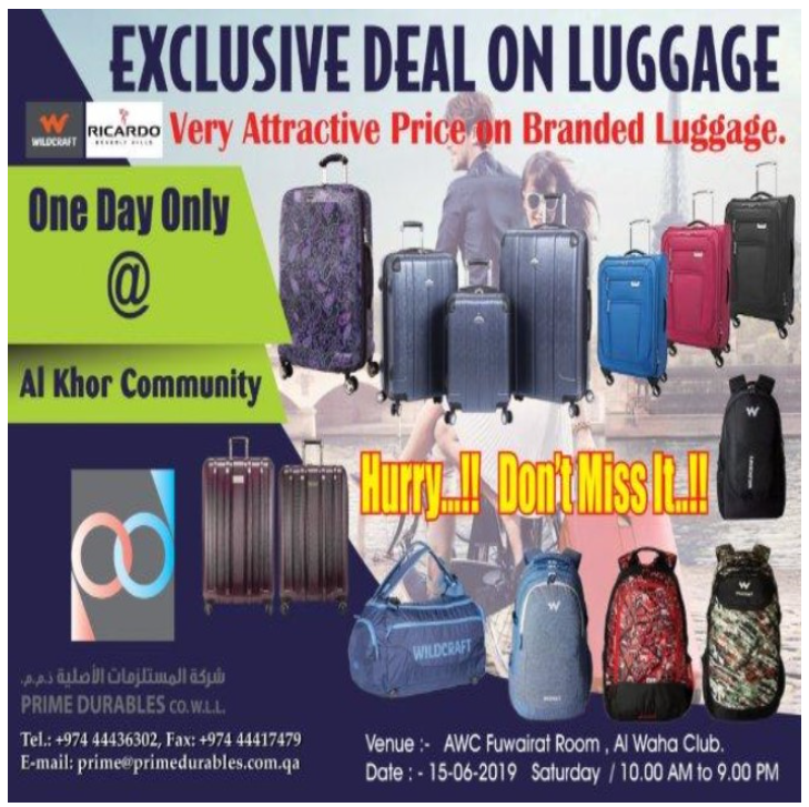 Prime Durables Exclusive Deal on Luggage