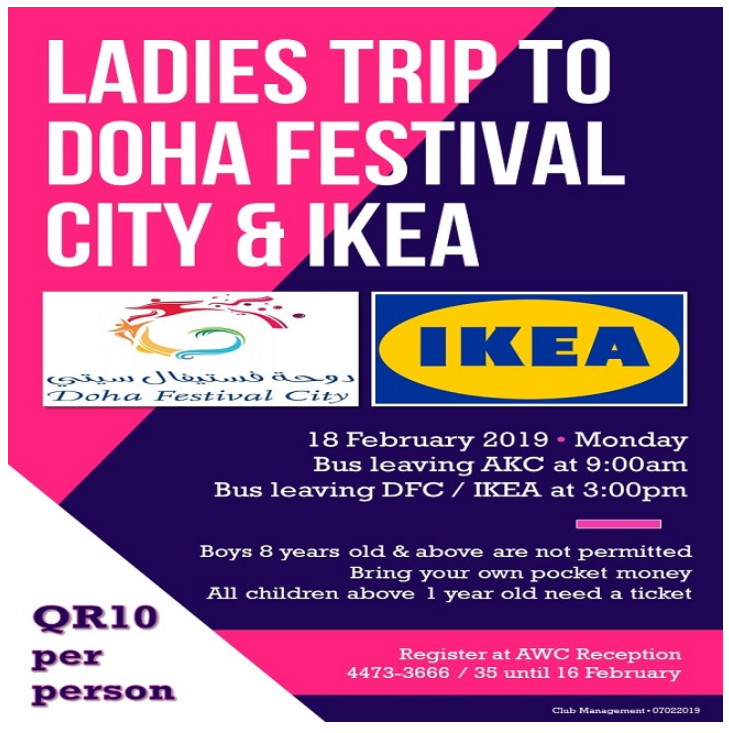 Ladies Trip to Doha Festival City & IKEA - Feb 2019