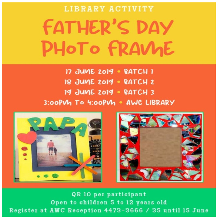 Library Activity: Father's Day Photo Frame