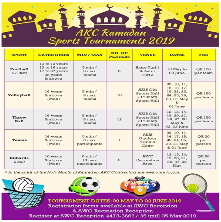 AKC Ramadan Sports Tournaments 2019