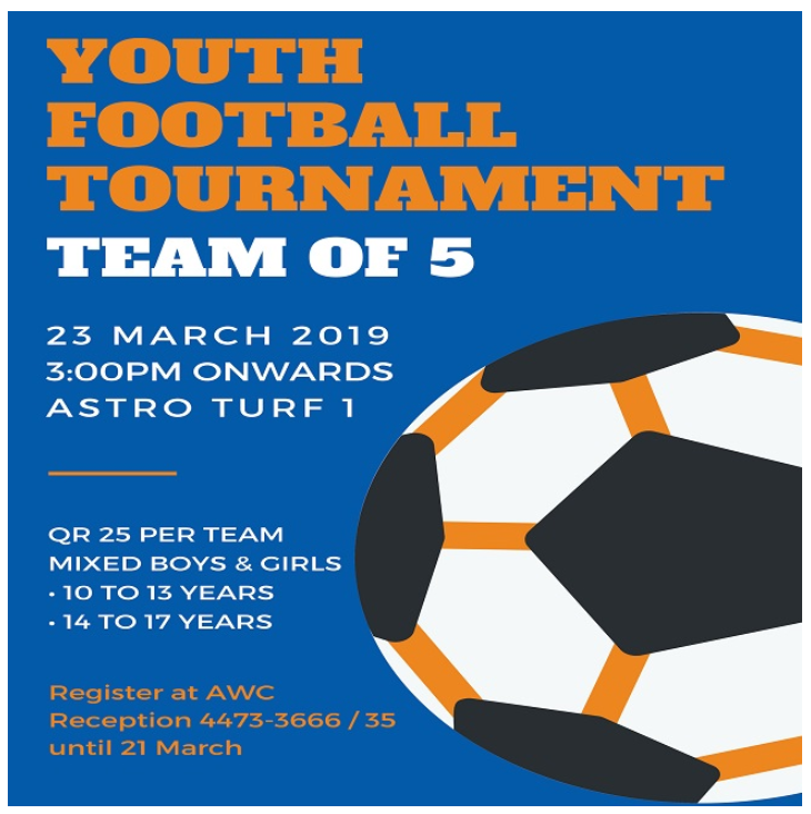 Youth Football Tournament (Team of 5) - March 2019