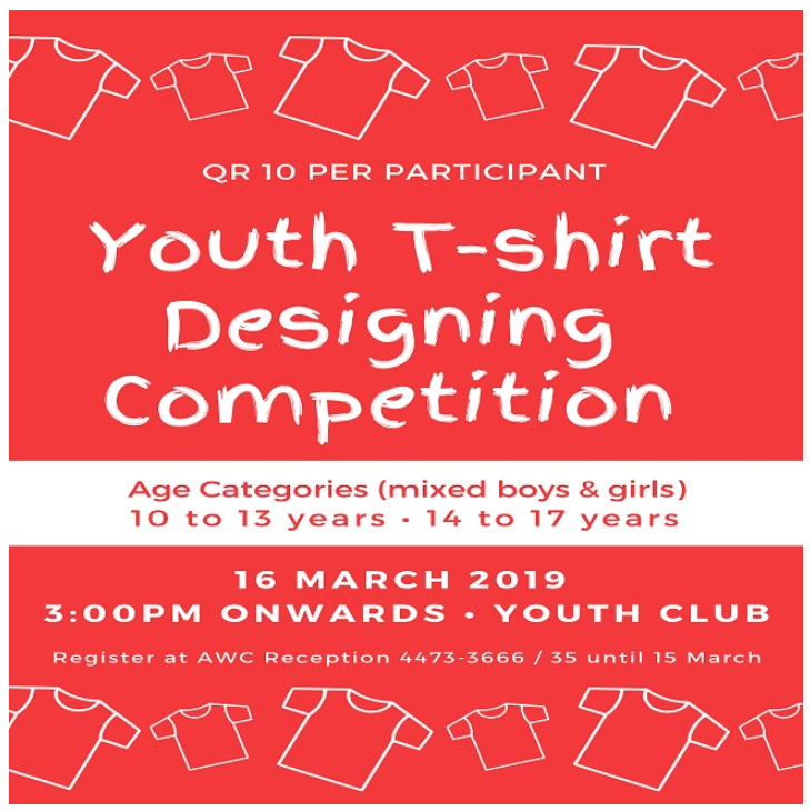 Youth T-Shirt Designing Competition - March 2019