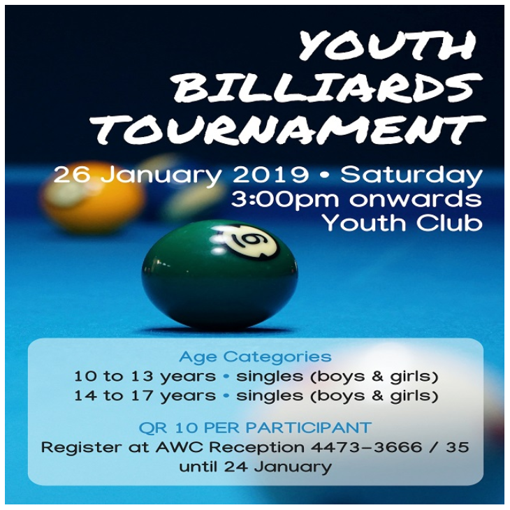 Youth Billiards Tournament - January 2019