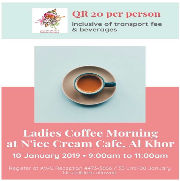 Ladies Coffee Morning at N'ice Cream Cafe, Al Khor