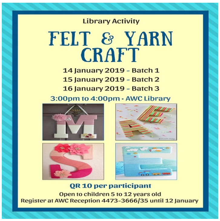 Library Activity: Felt & Yarn Craft