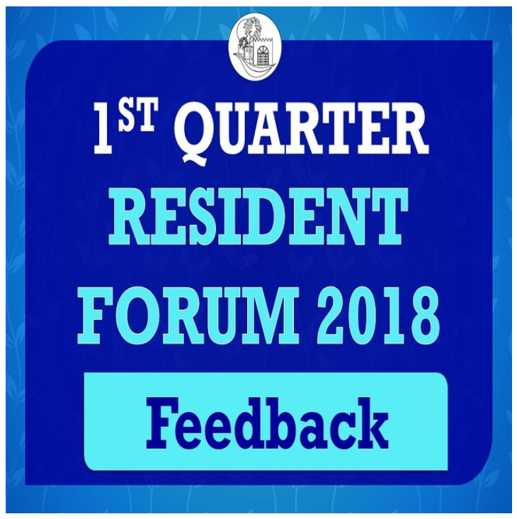 Q1 2018 Resident Forum Feedback