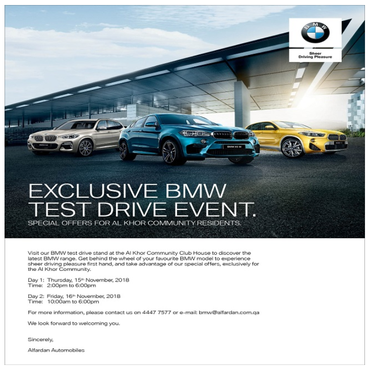 BMW Test Drive Weekend