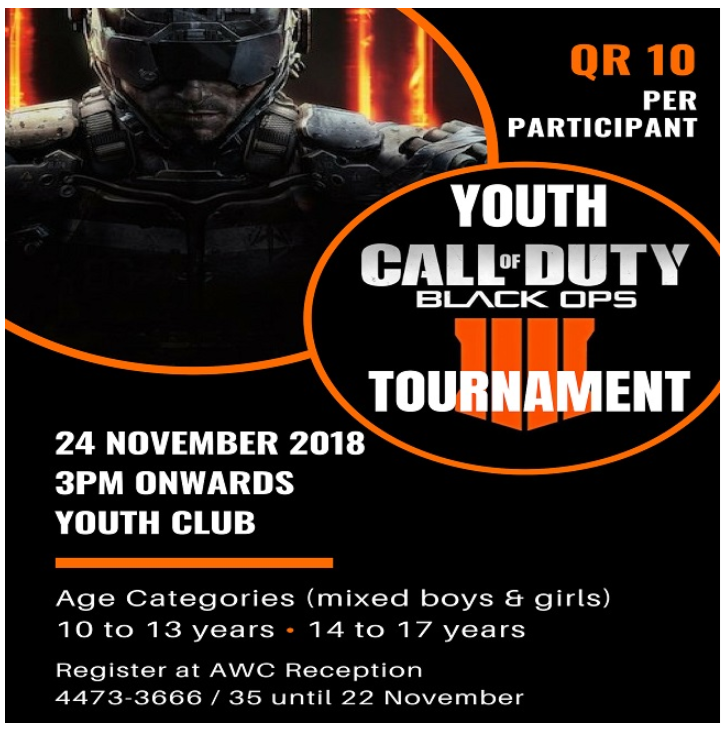 Youth Call of Duty Black Ops 4 Tournament