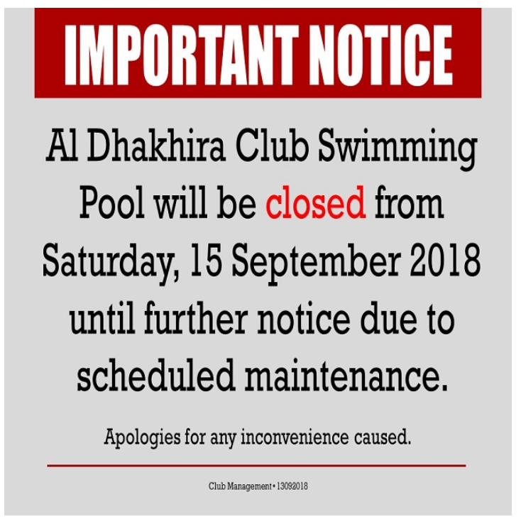 Important Notice: ADC Pool Closure - September 2018
