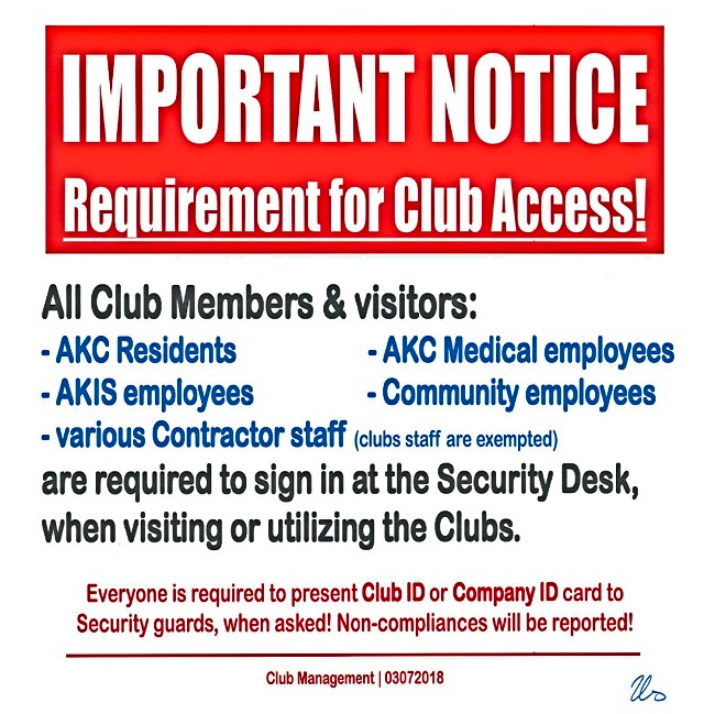 Important Notice: Requirement for Club Access