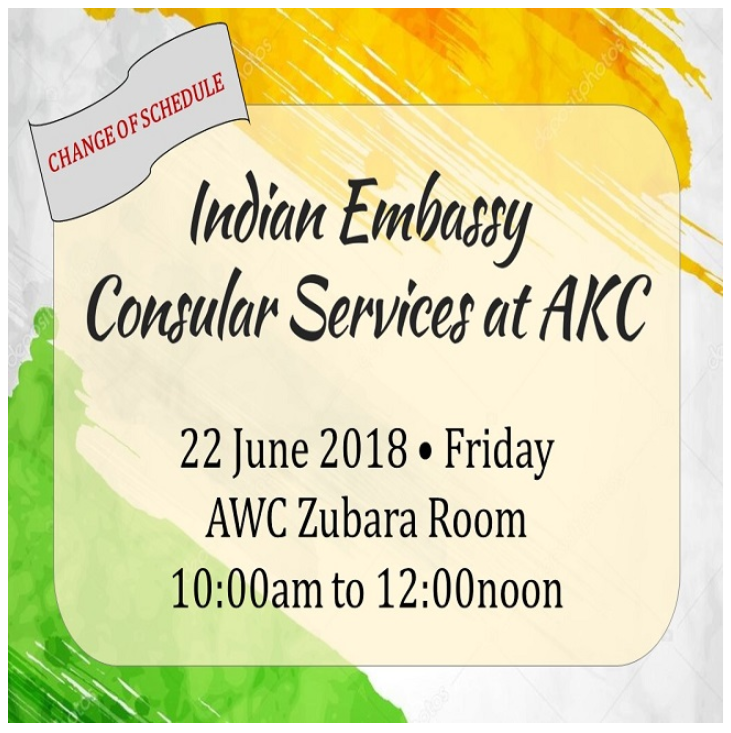 Indian Embassy Consular Services - June 2018