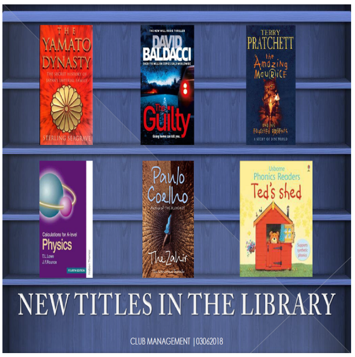 New Titles in the Library - June 3, 2018