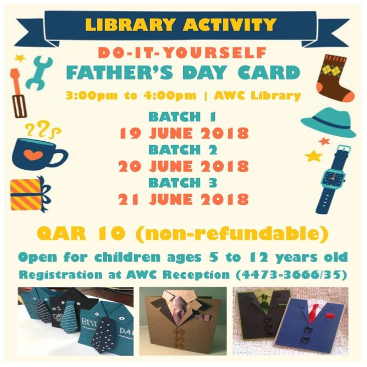 Library Activity : DIY Father's Day Card