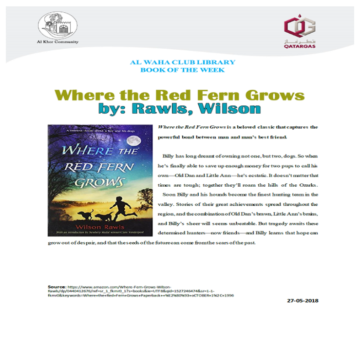 Library Book of the Week 28/05/2018