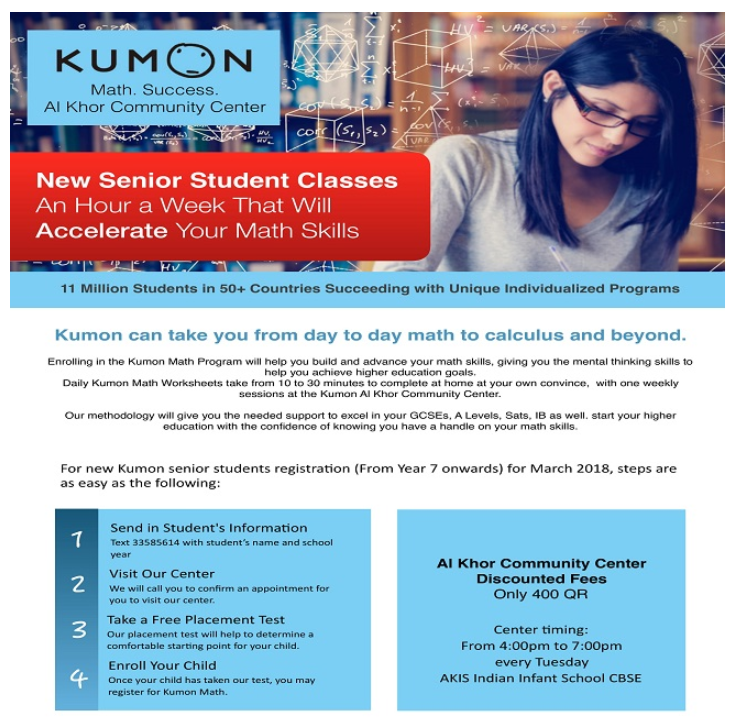 Kumon 2018 Senior Students