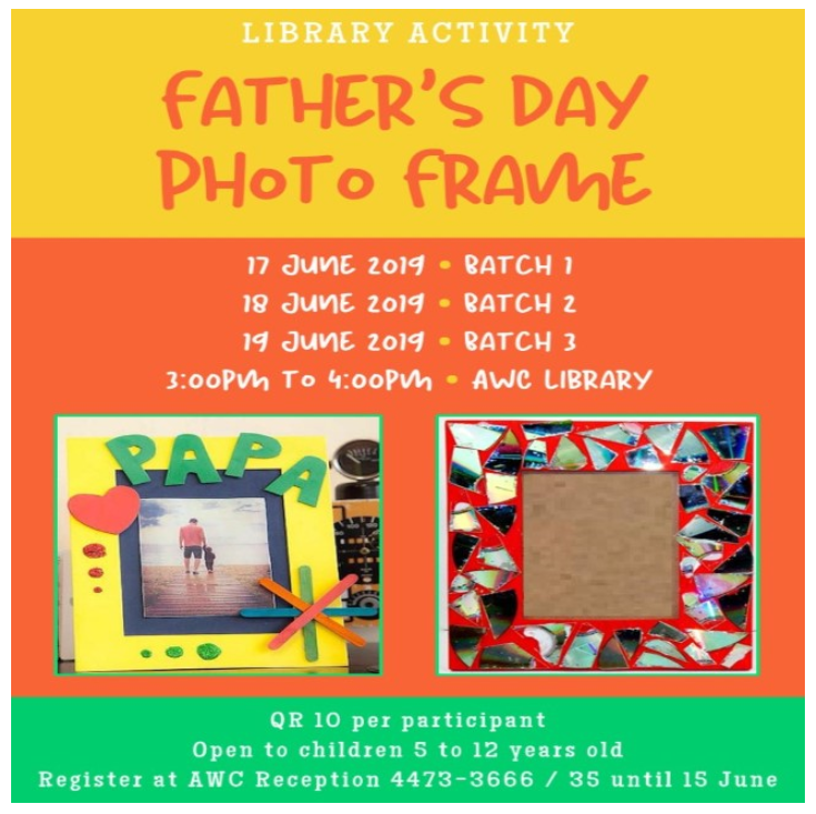 Library Activity: Father's Day Photo Frame