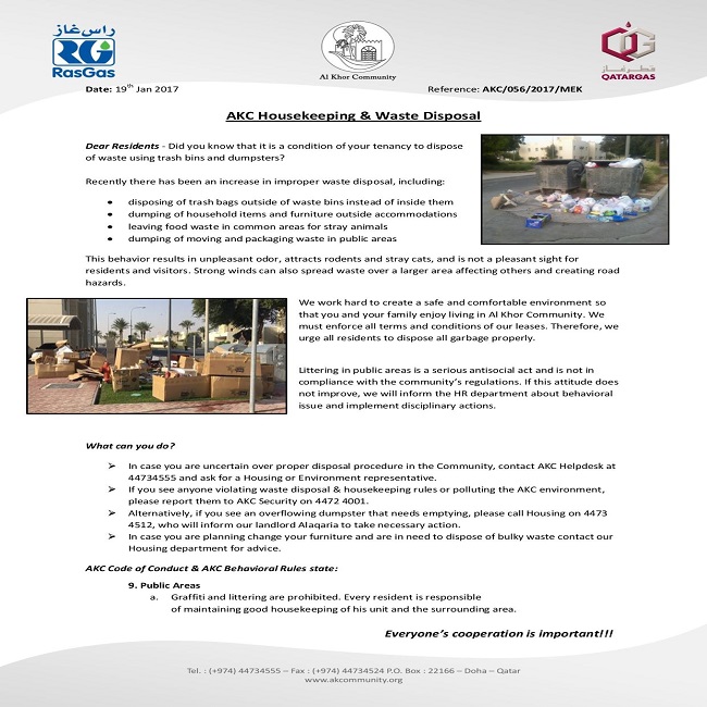 AKC Housekeeping Rules