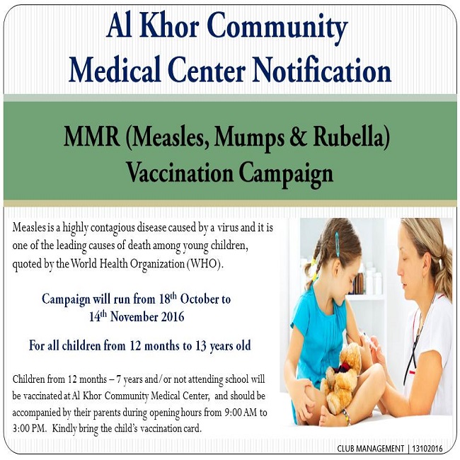 AKCMC MMR Vaccination Campaign