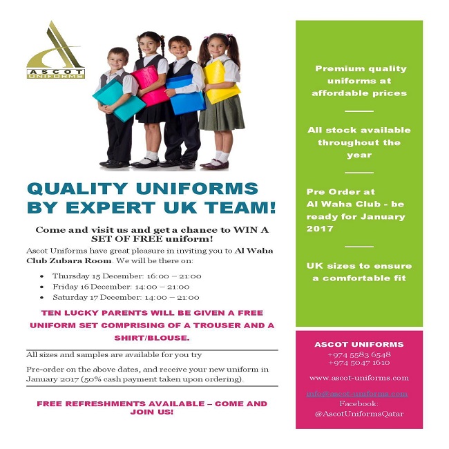 Ascot Uniforms at Al Waha Club