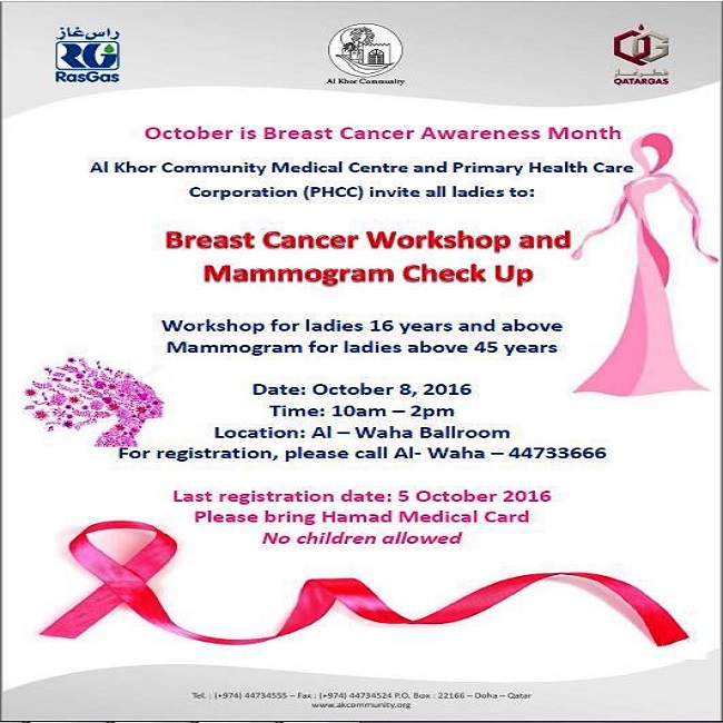Breast Cancer Workshop and Mammogram Check Up