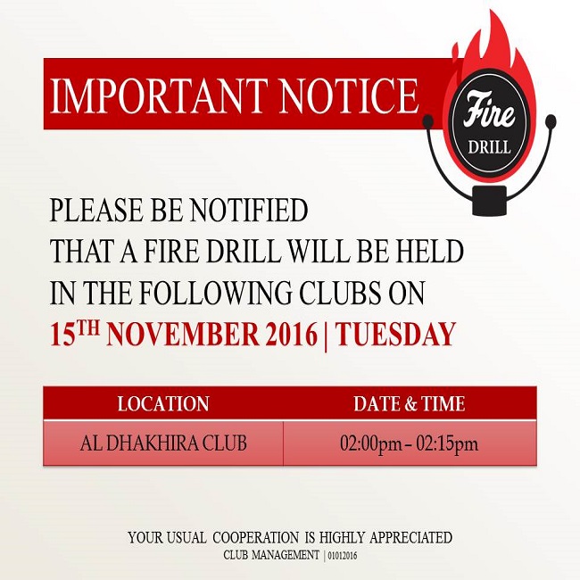 Fire Drill - November 2016