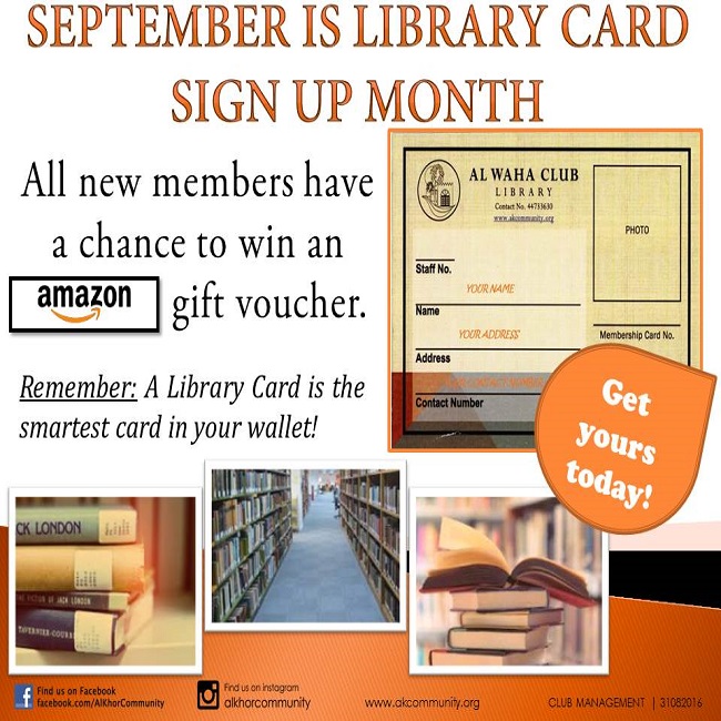 September is Library Card Sign Up Month