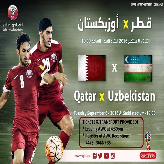 Qualifying Russia World Cup 2018: Qatar Vs Uzbekistan