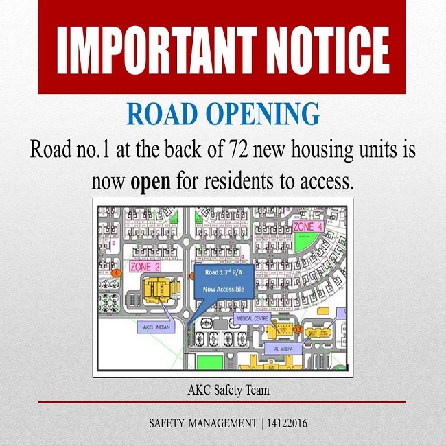 Important Notice: Road Opening