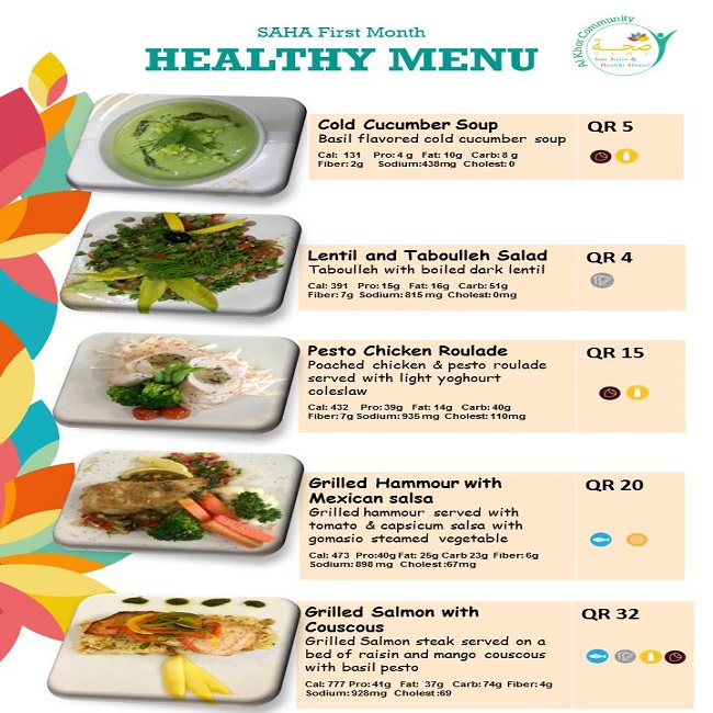 SAHA Healthy Menu - First Month