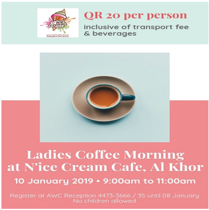 Ladies Coffee Morning at N'ice Cream Cafe, Al Khor