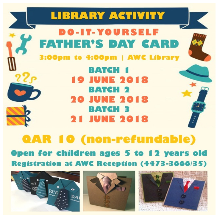 Library Activity : DIY Father's Day Card