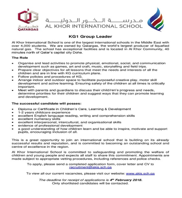 AKIS Vacancy: KG1 Group Leader