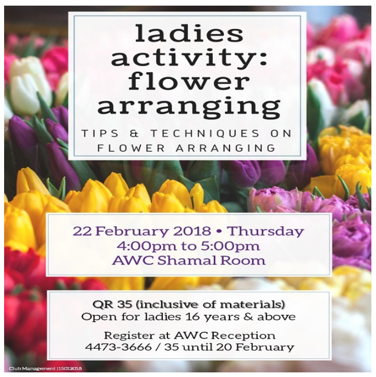Ladies Activity - Flower Arranging