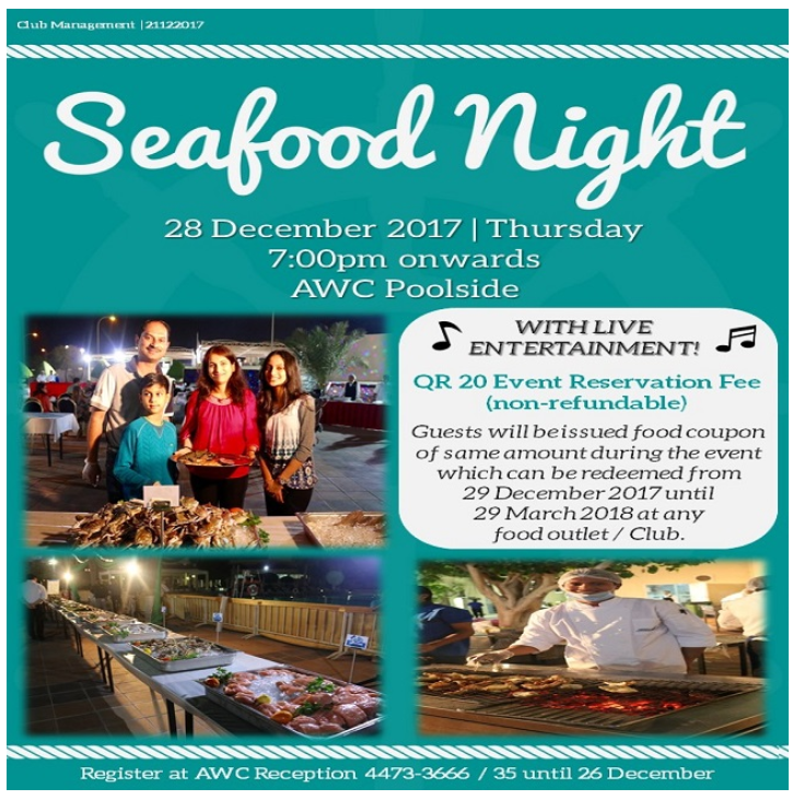 Seafood Night - December 2017