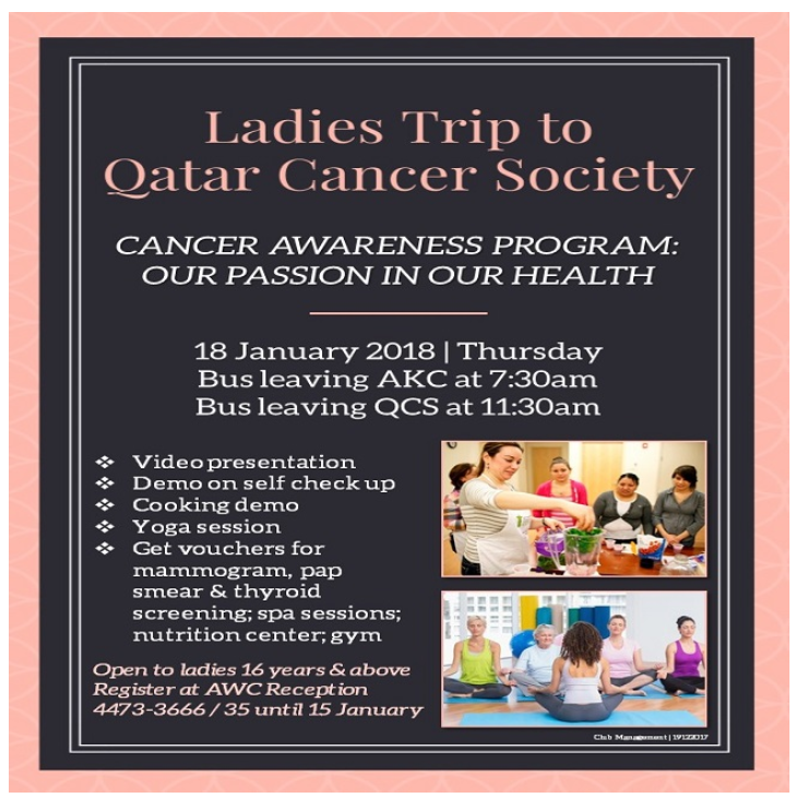 Ladies Trip to Qatar Cancer Society