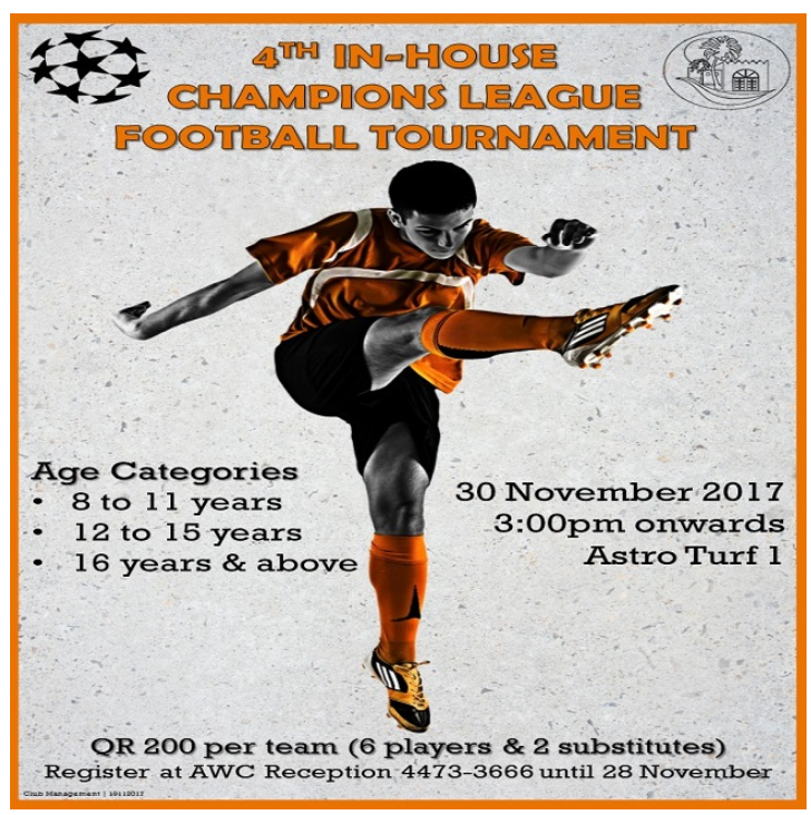 4th In-House Champions League Football Tournament