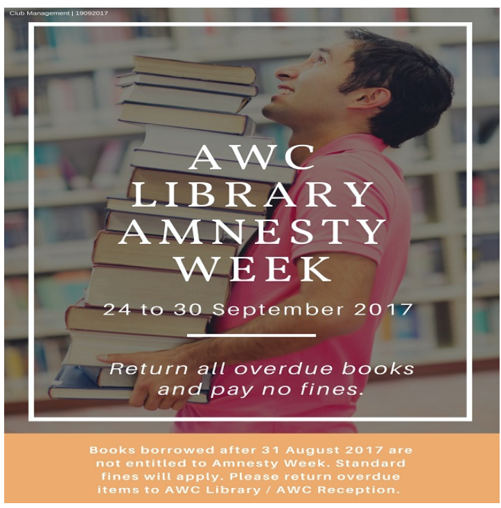 AWC Library Amnesty Week