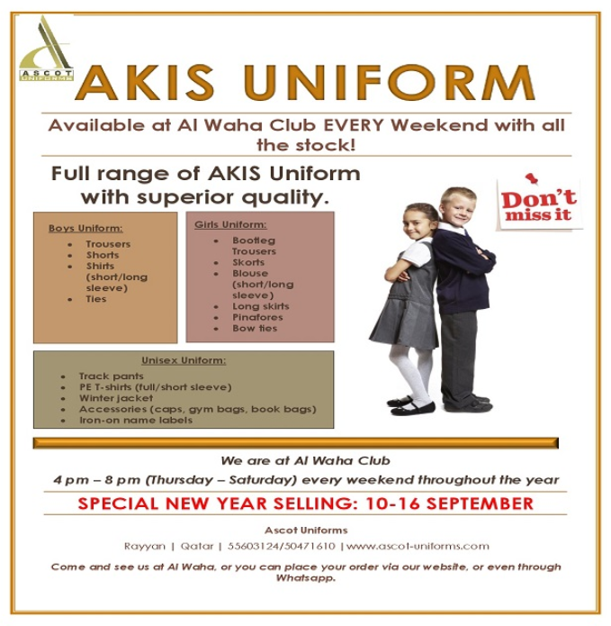 Ascot Uniforms Sale at AWC - September 2017
